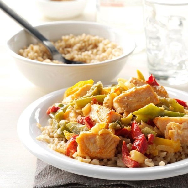 Speedy salmon stir-fry