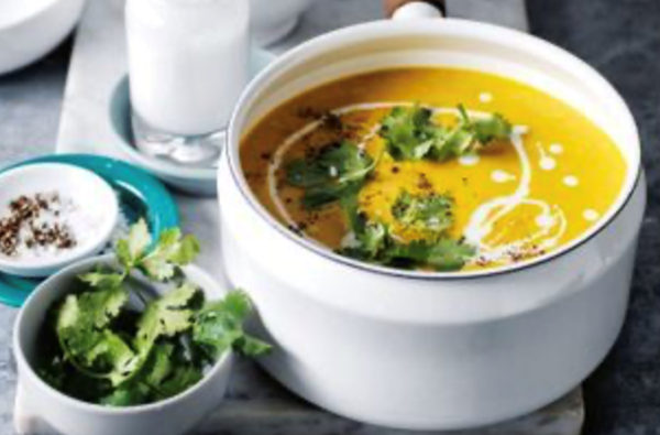 Speedy spiced pumpkin soup