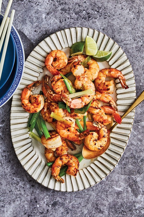 Speedy stir-fry ginger shrimp