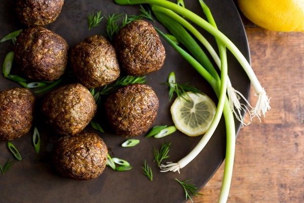 Spelt and lamb meatballs
