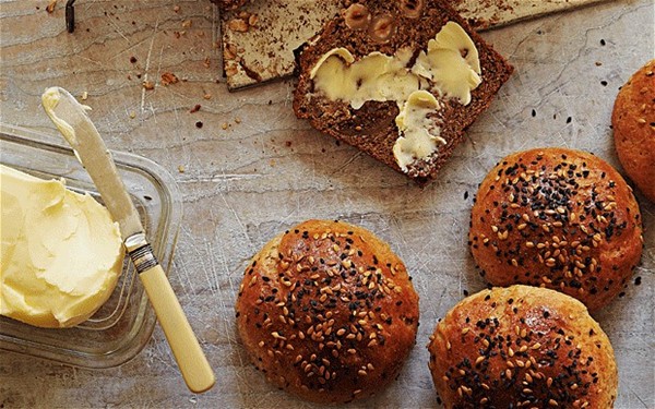 Spelt, yogurt and multi-seed rolls