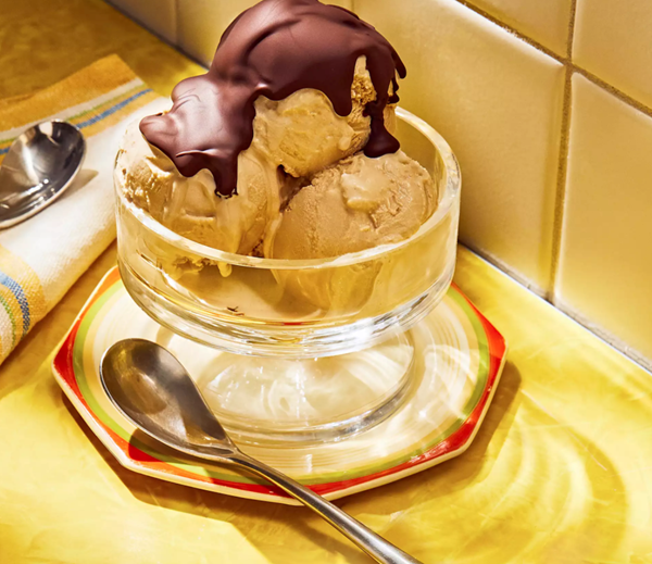 Spent coffee grounds ice cream