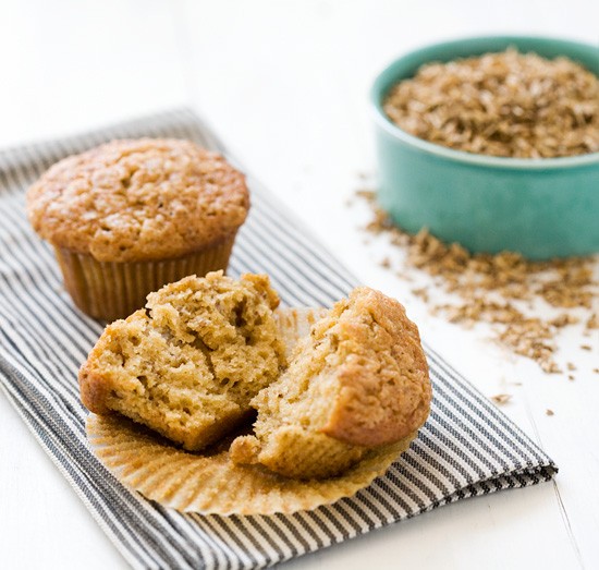Spent grain applesauce muffins
