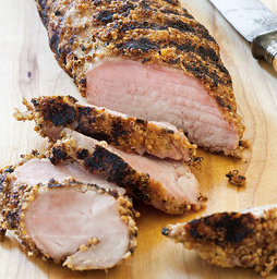 Spice-crusted grilled pork tenderloin