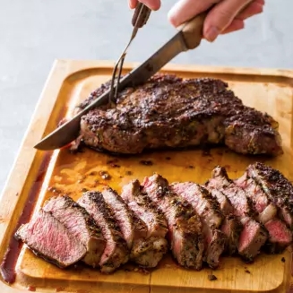 Spice-crusted steaks