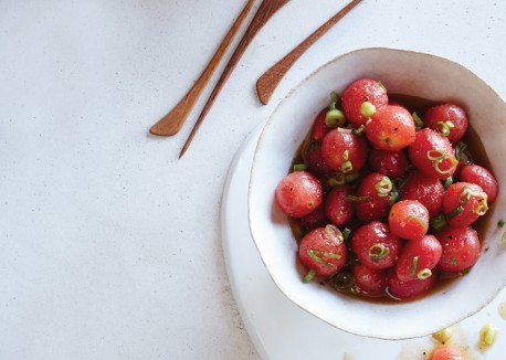 Spice-marinated cherry tomatoes