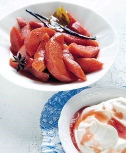 Spice-poached quinces
