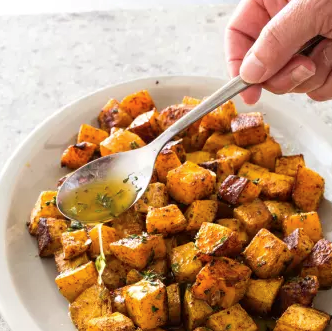 Spice-roasted butternut squash with honey-lemon butter