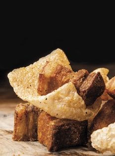 Spice-rubbed fried pork rinds