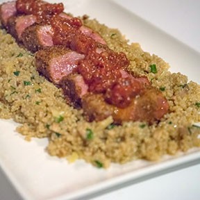 Spice-rubbed lamb backstrap