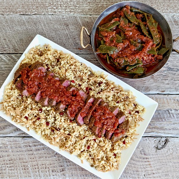 Spice-rubbed lamb backstrap