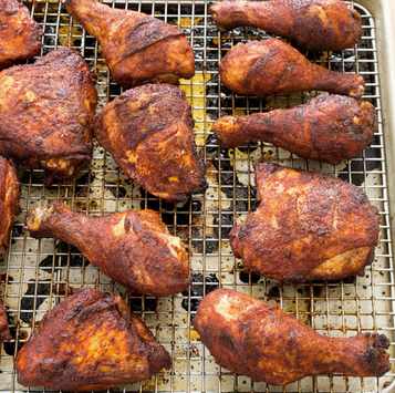 Spice-rubbed picnic chicken