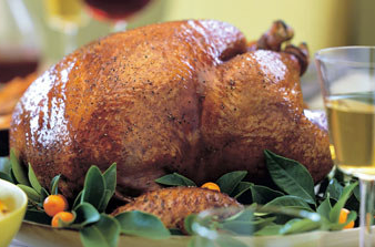 Spice-rubbed turkey with Cognac gravy