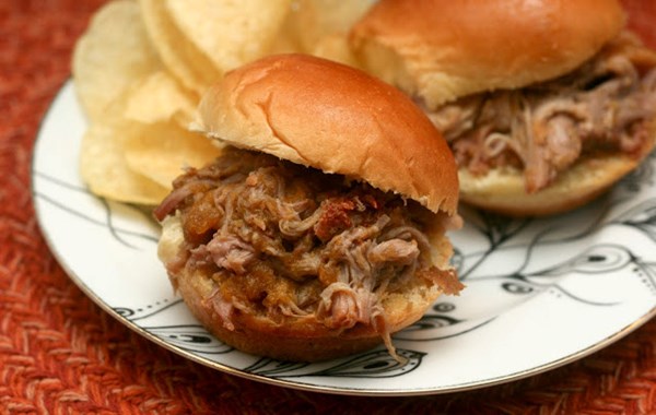  Spiced acorn squash pulled pork sliders 