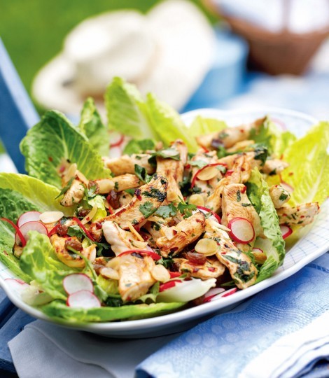 Spiced almond and sultana marinated chicken