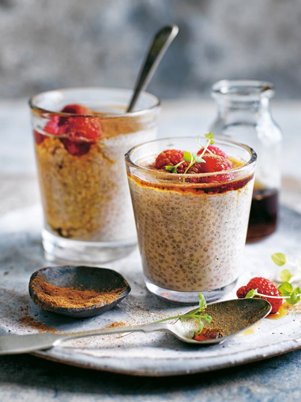 Spiced almond chia pudding