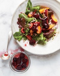 Spiced and pickled blackberries