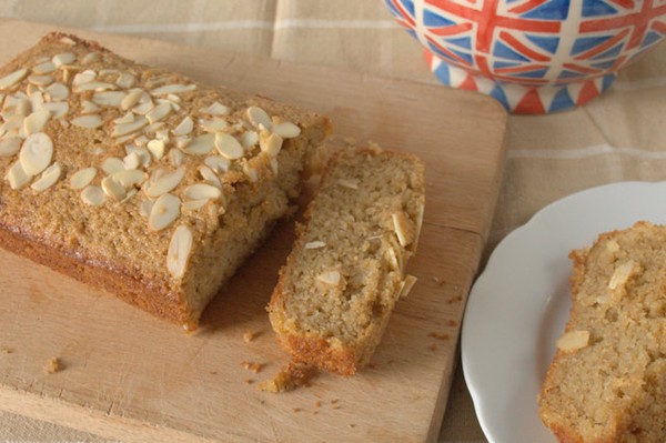 Spiced apple, almond and polenta cake