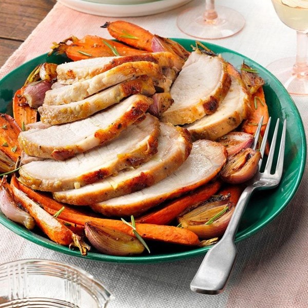 Spiced apple pork roast