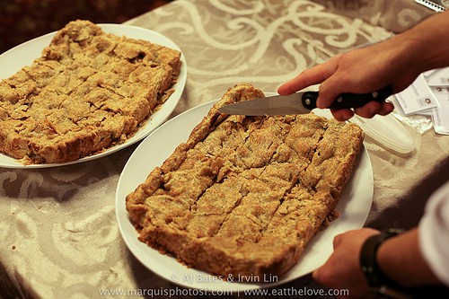 Spiced apple slab pie with dried fall fruit