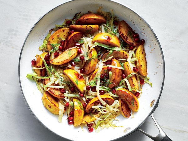 Spiced apples and cabbage