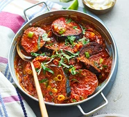 Spiced aubergine curry