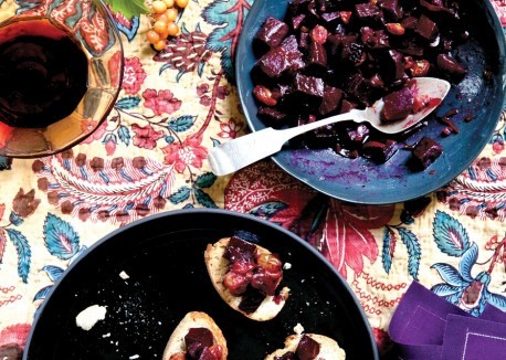 Spiced balsamic-beet compote
