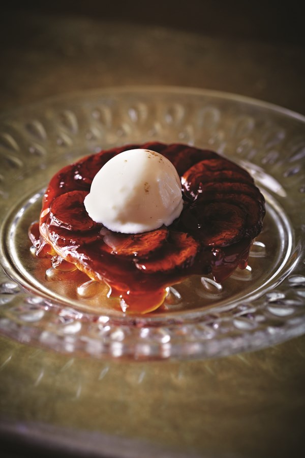 Spiced banana tarte Tatin