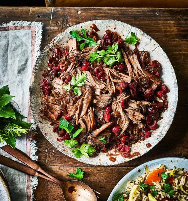 Spiced beef brisket with cranberries