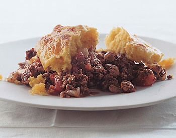 Spiced beef corn bread cobbler