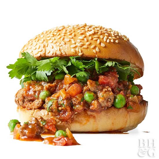 Spiced-beef sloppy Joes