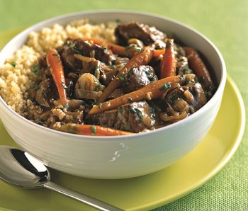 Spiced beef stew with carrots and mint