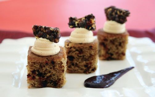 Spiced beet cake bites