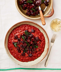 Spiced beetroot and coconut risotto