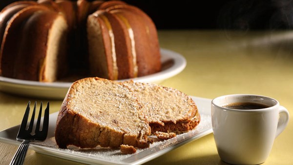 Spiced brown sugar pound cake with rum molasses glaze [Jocelyn Delk Adams]