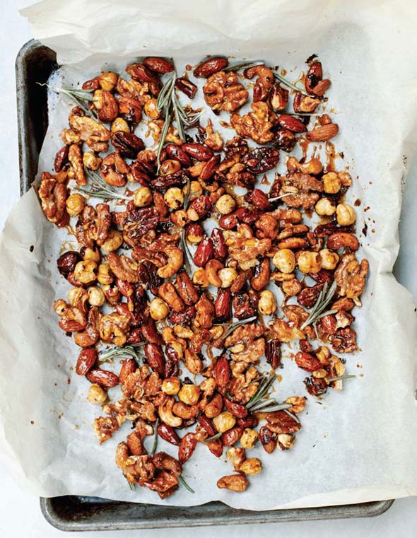 Spiced candied nuts