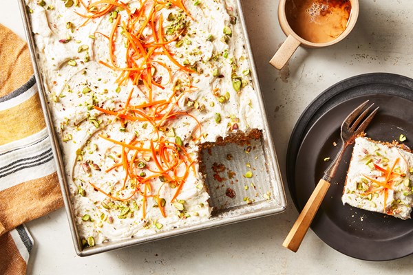 Spiced carrot cake with brown butter frosting
