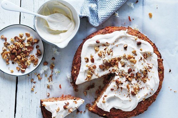 Spiced carrot cake with ricotta icing