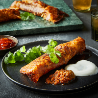 Spiced carrot chilla
