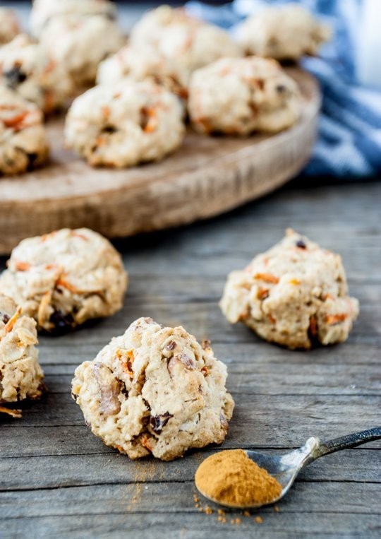 Spiced carrot oat breakfast cookies