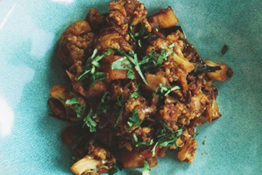 Spiced cauliflower and potatoes (Aloo gobi)