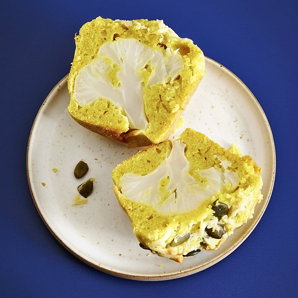 Spiced cauliflower muffins