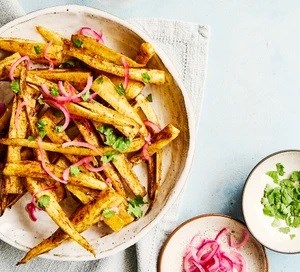 Spiced chaat masala parsnips 