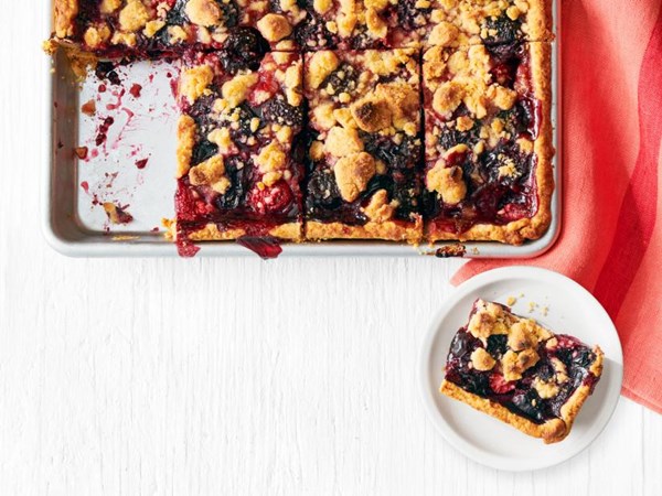 Spiced cherry-berry slab pie