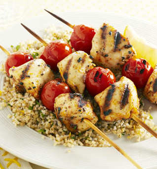 Spiced chicken skewers
