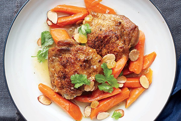 Spiced chicken stew with carrots