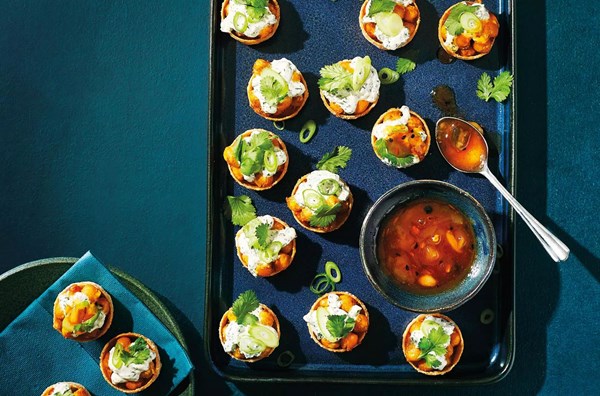 Spiced chickpea croustades