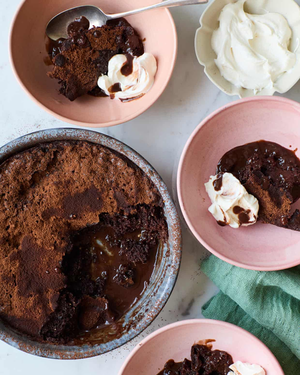 Spiced chocolate and hazelnut pudding