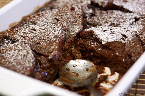 Spiced chocolate bread and butter pudding