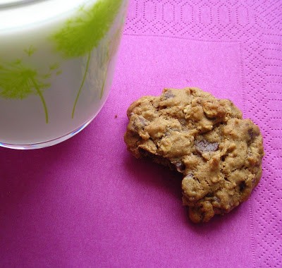 Spiced chocolate chip oatmeal cookies